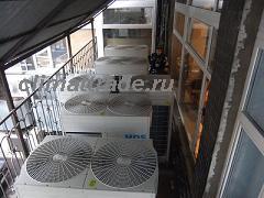 Проект, монтаж и пуско-наладка мультизональной системы кондиционирования воздуха Midea в действующим офисном здании (7 этажей, общая холодопроизводительность 320 кВт)